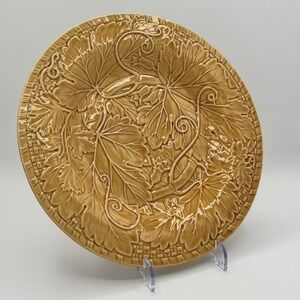 Bordallo Pinheiro Majolica Grapevine Leaves Serving Platter‎ Plate 12" Portugal